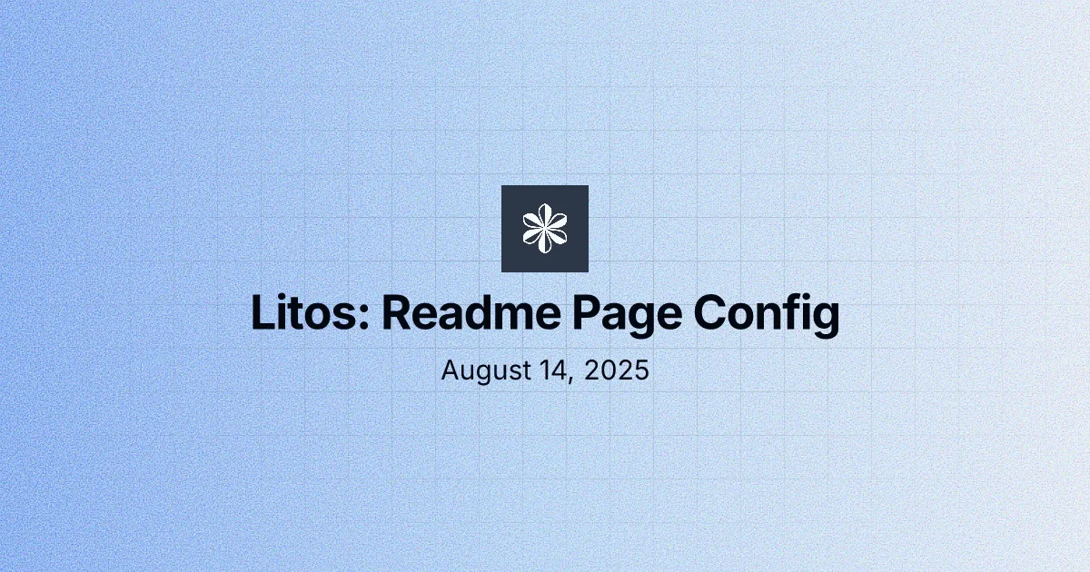 Litos: Readme Page Config